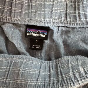 Patagonia Light Blue Striped Shorts
